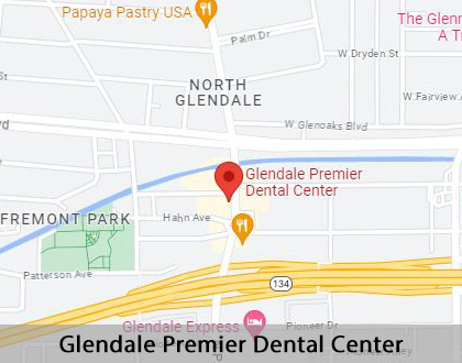 Map image for Dental Implants in Glendale, CA